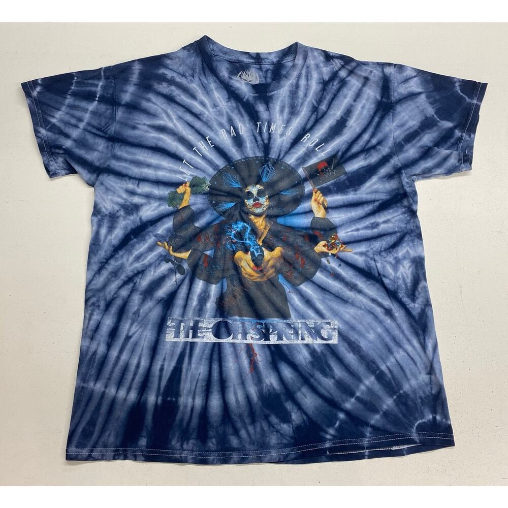 The Offspring Let The Bad Times Roll Tour band promo tie-dye graphic t-shirt L